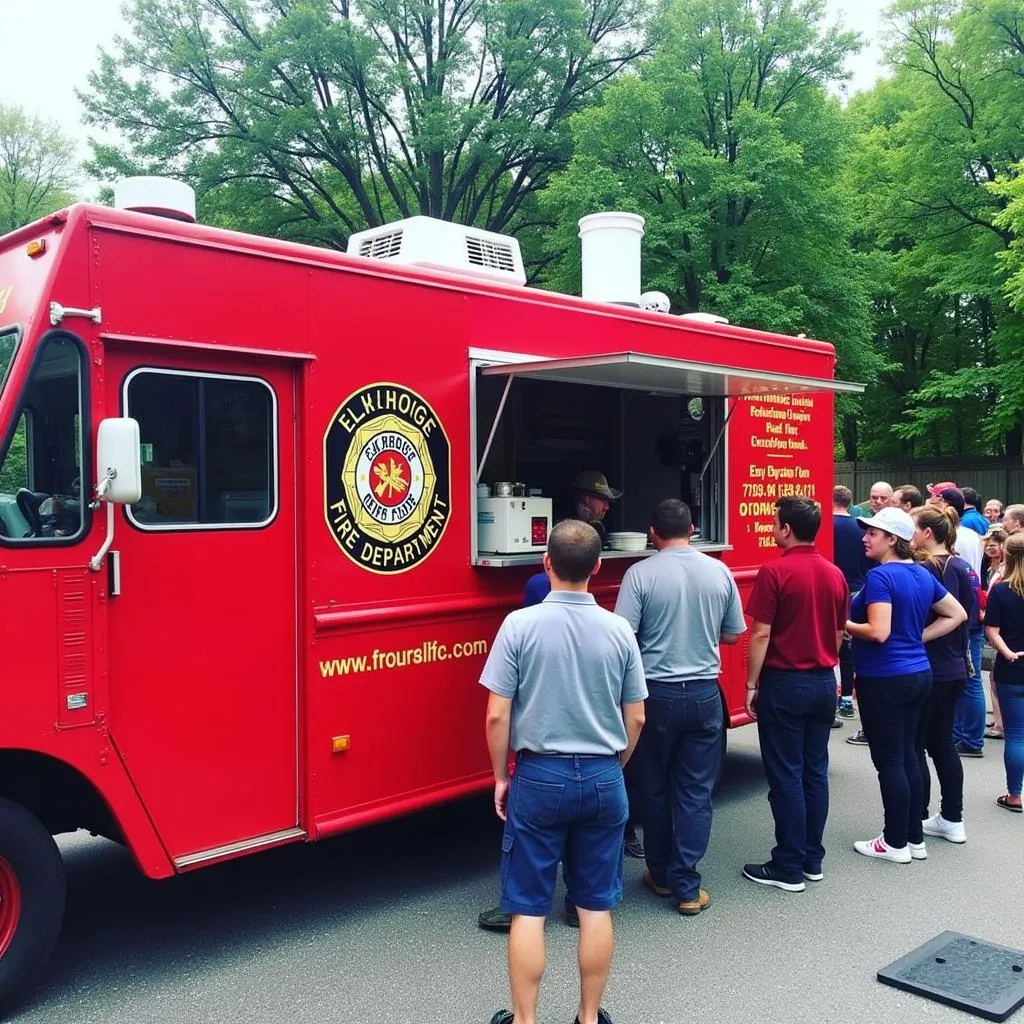 Elkridge Fire Department food truck at a community event