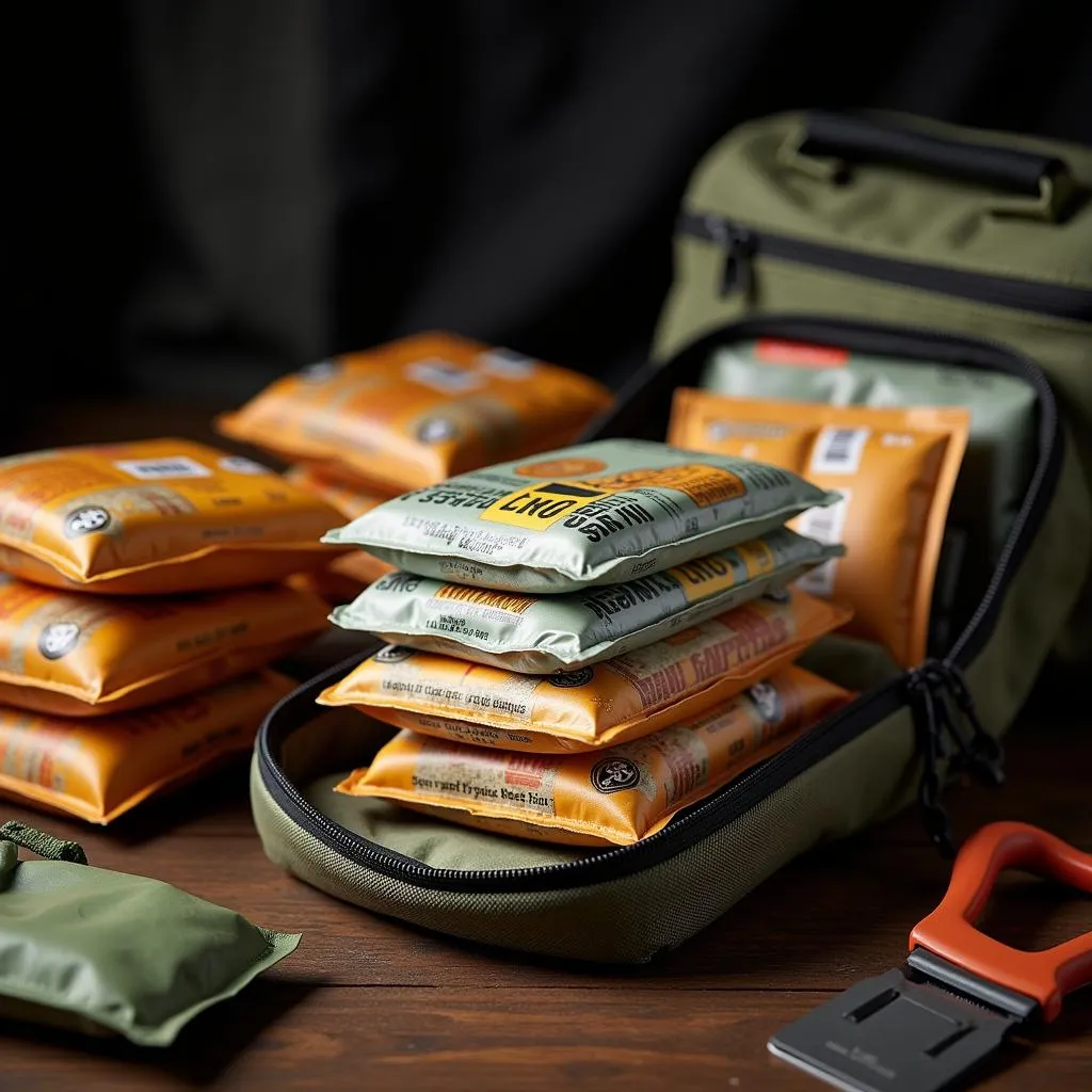 Emergency Food Rations in a Survival Kit