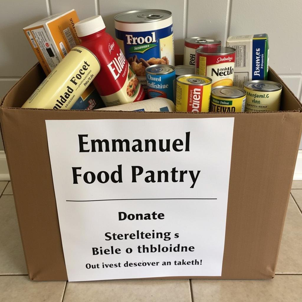 Food Donation Box at Emmanuel Food Pantry