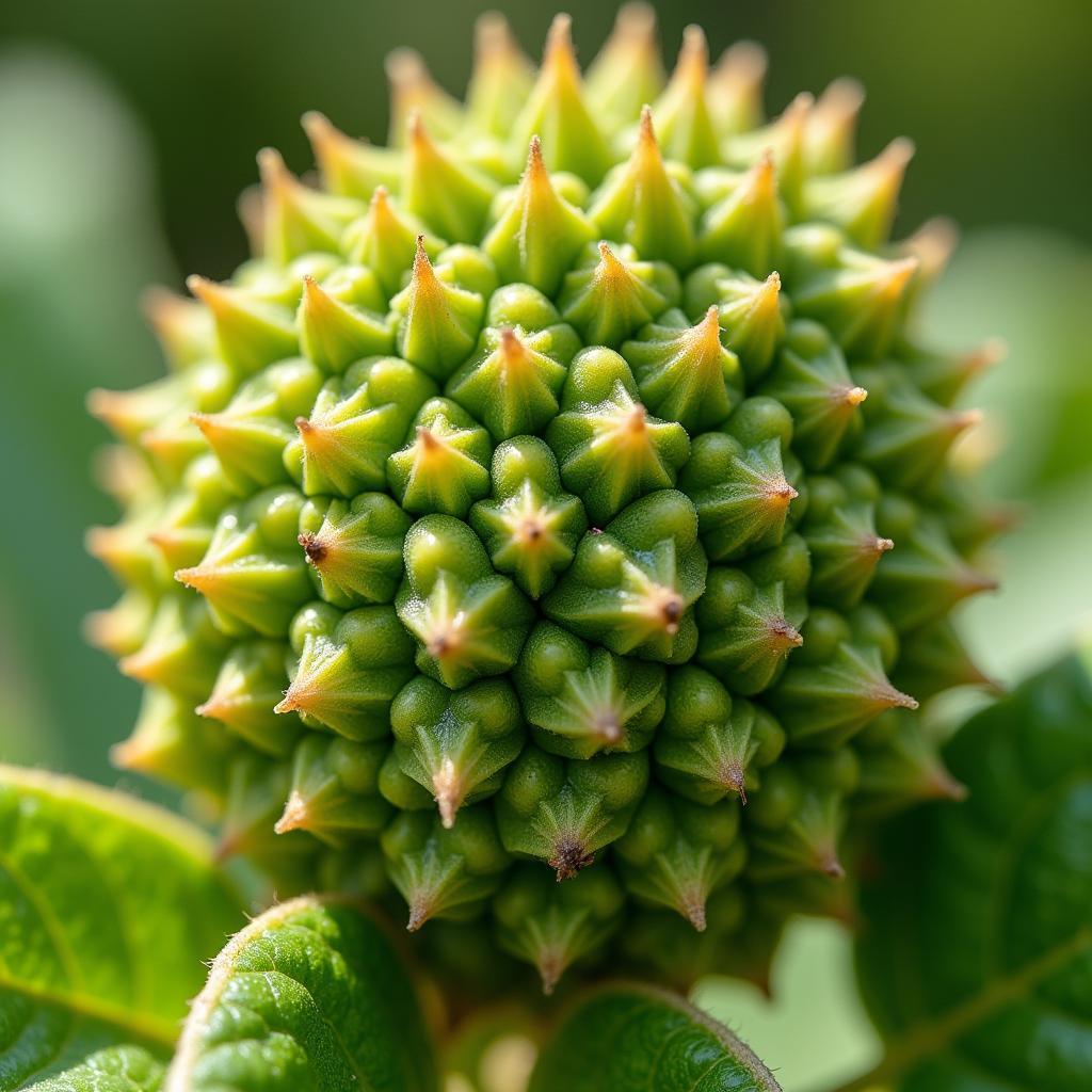 Close-up of an English Plantain Fruit