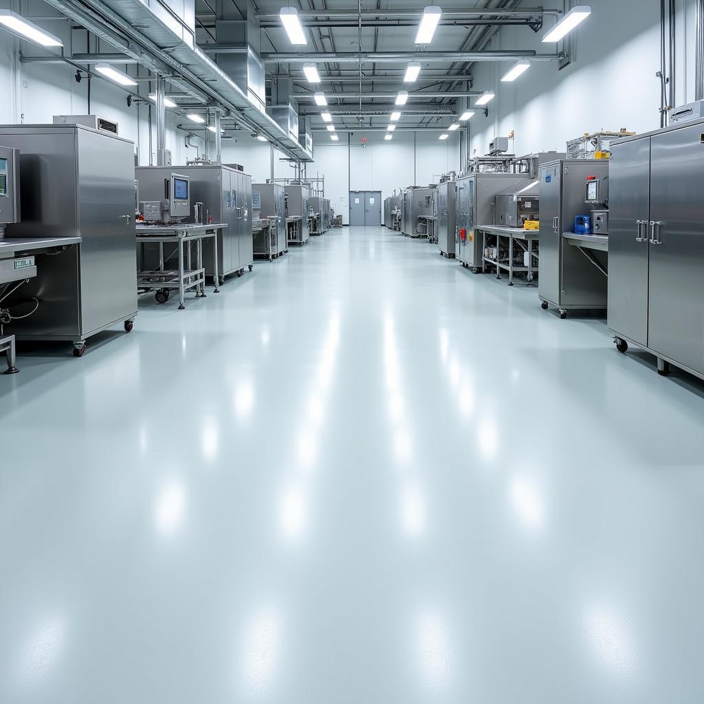 Seamless Epoxy Flooring in a Food Processing Plant