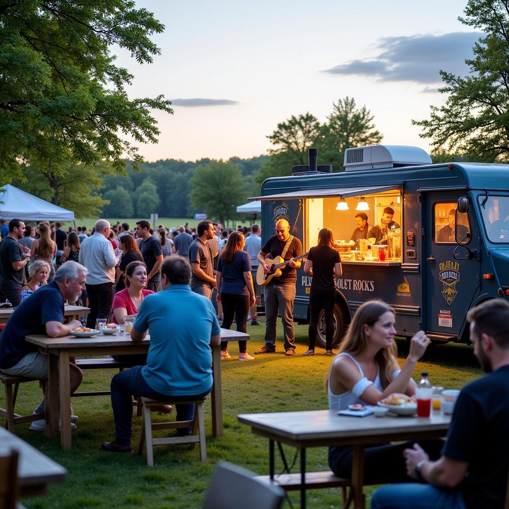 Erie food truck festival with live music performance