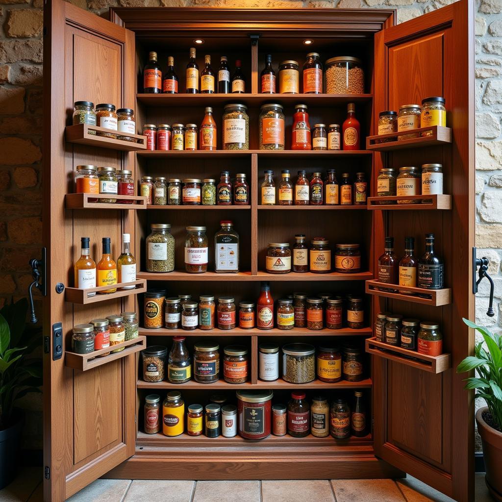 A well-stocked pantry filled with essential food sundries