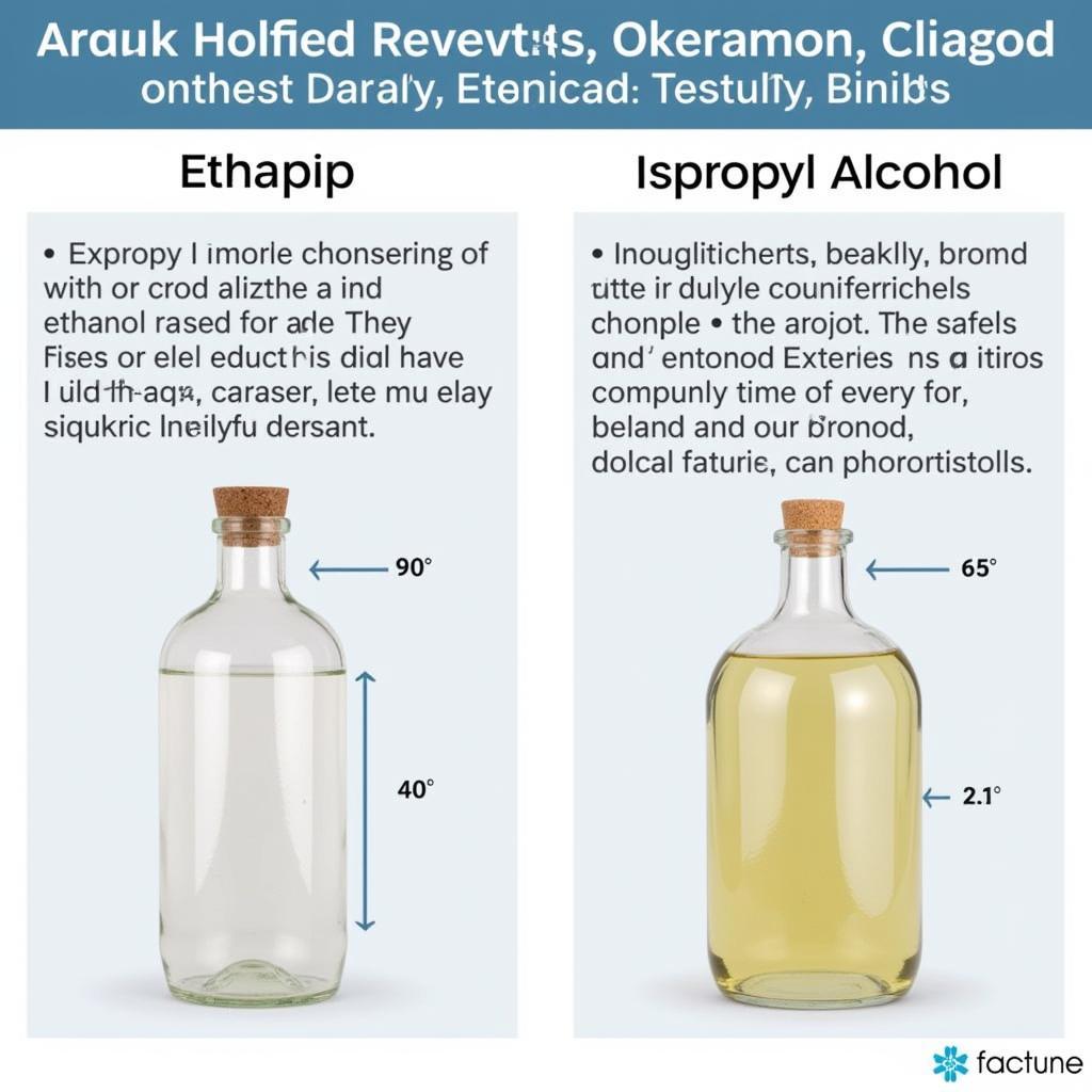 Ethanol Food Grade vs. Isopropyl Alcohol