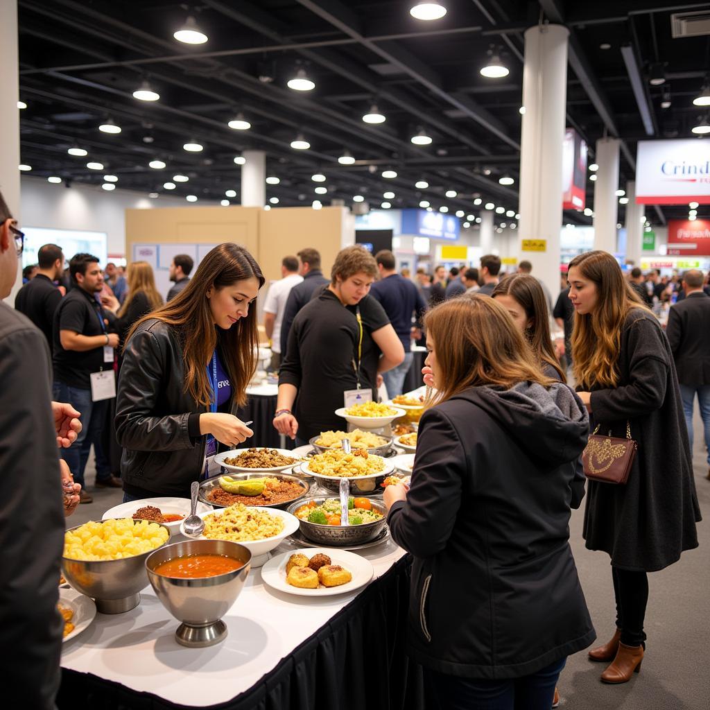 Excited attendees exploring the Fabulous Food Show Cleveland