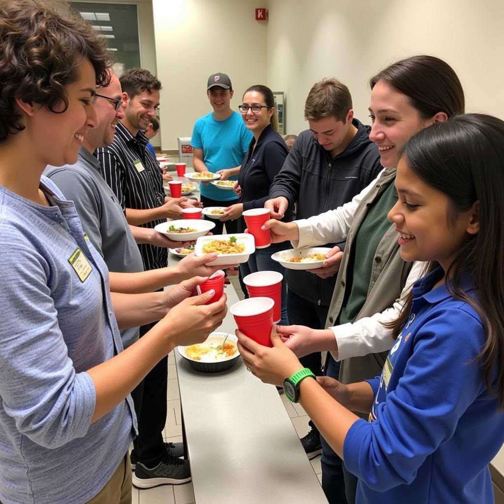 Community Meal Distribution at the Faith Center Food Bank