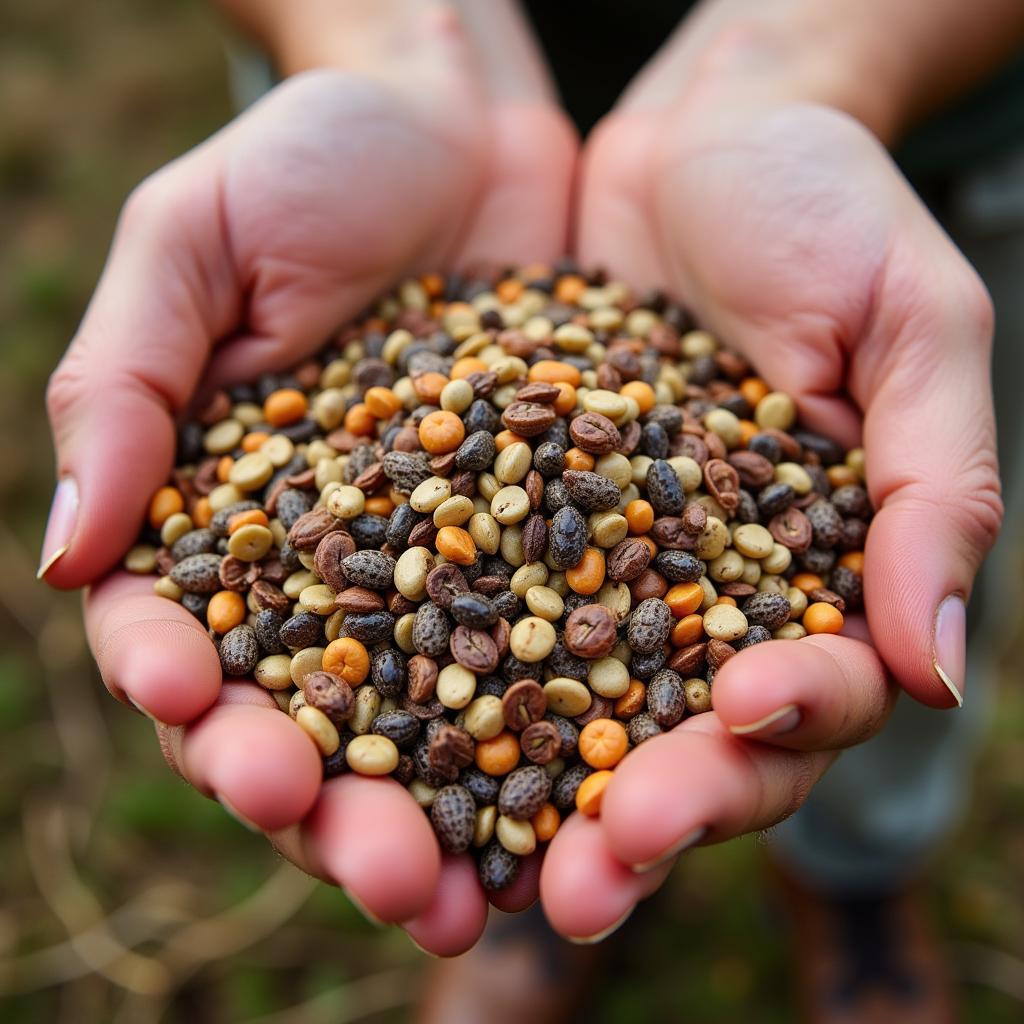 Close-up of Fall Food Plot Seed Mix