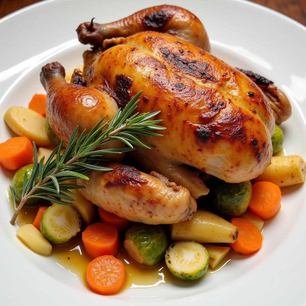 Fall Wedding Main Course: Roasted Chicken and Seasonal Vegetables