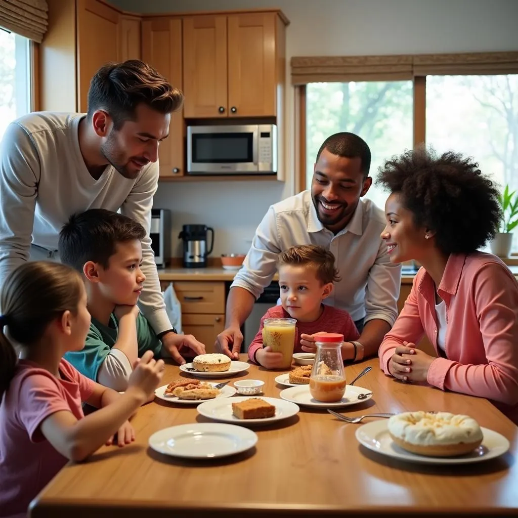 Family Choosing Emergency Food