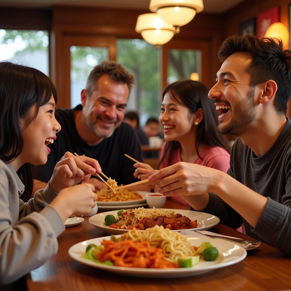 Families enjoying Chinese food in Latrobe