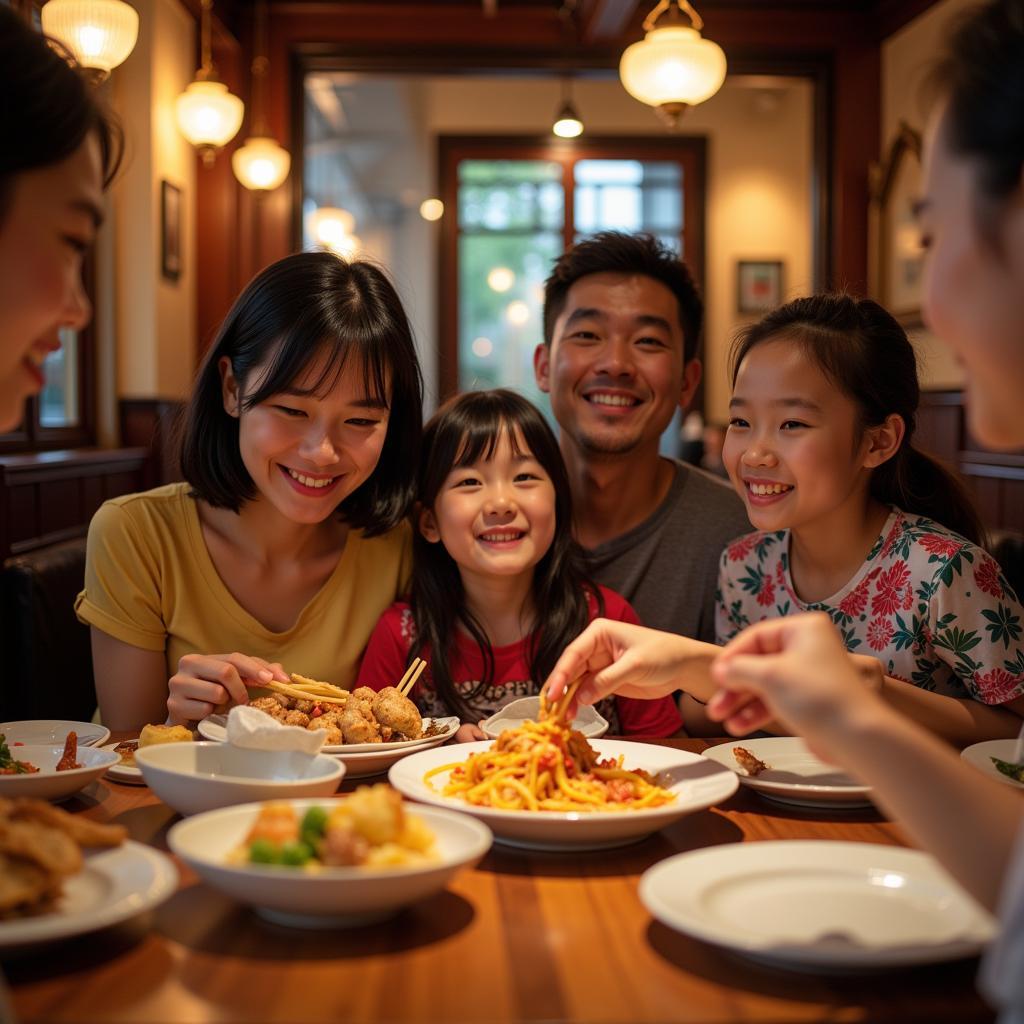 Family Dining at Chinese Restaurant in Yorkville