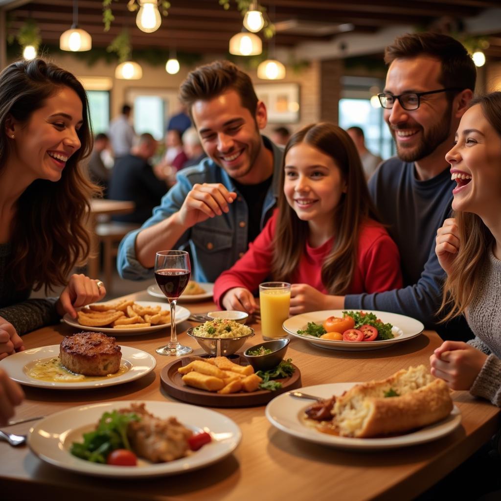 Family Enjoying a Kosher Meal Together in Indianapolis 