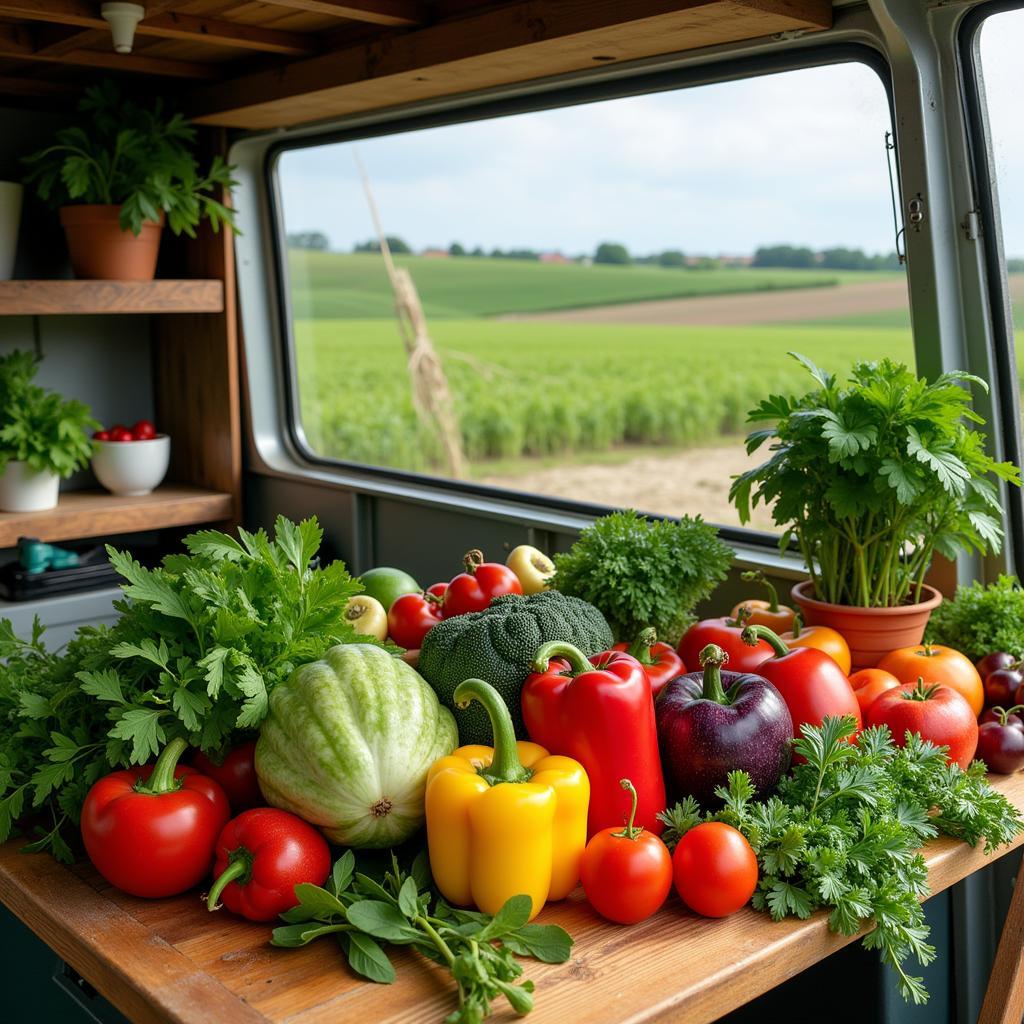 Food Truck with Fresh Ingredients