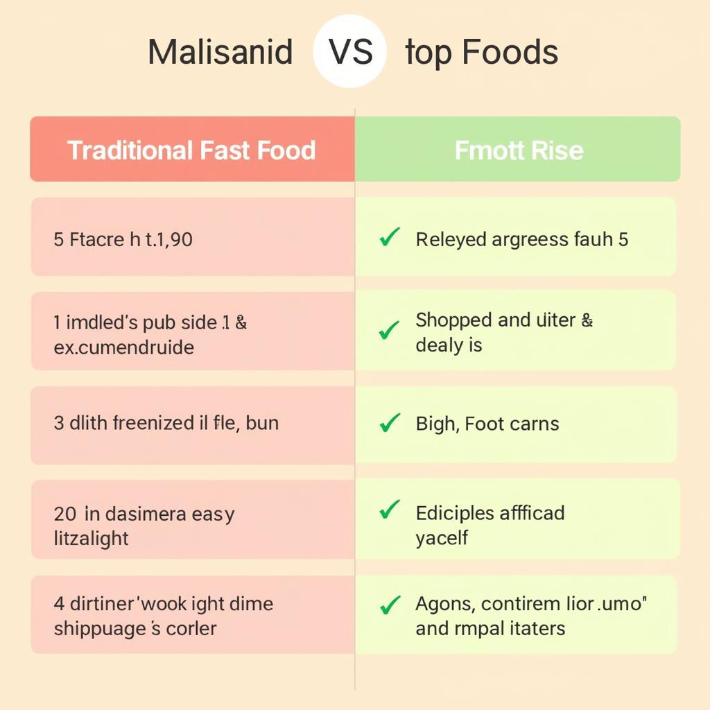 Fast Food Nutrition Comparison