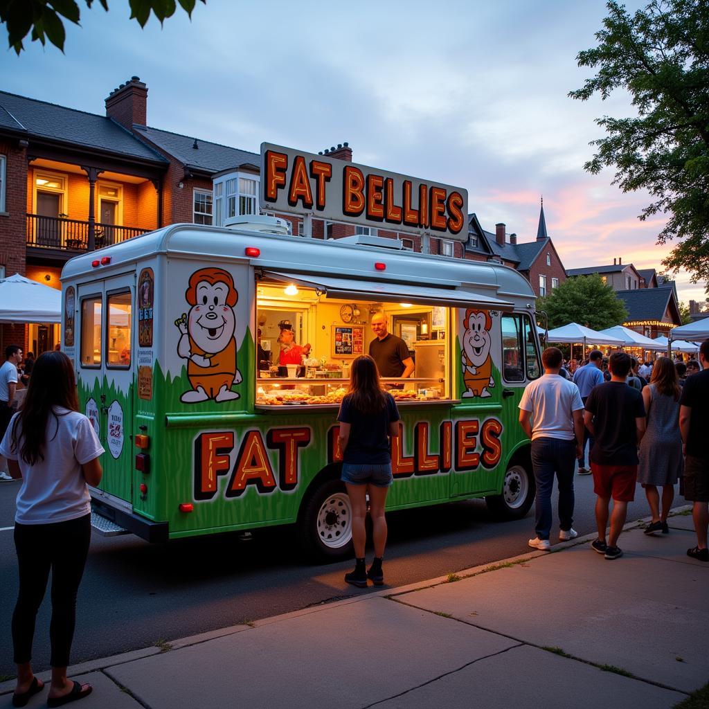 Fat Bellies Food Truck at a Bustling Community Event