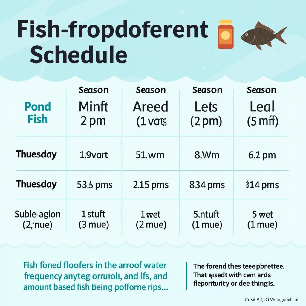 Feeding Pond Fish Schedule