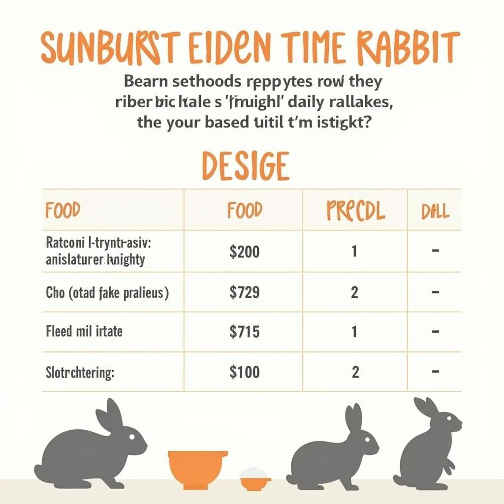 Feeding Guide for Sunburst Rabbit Food