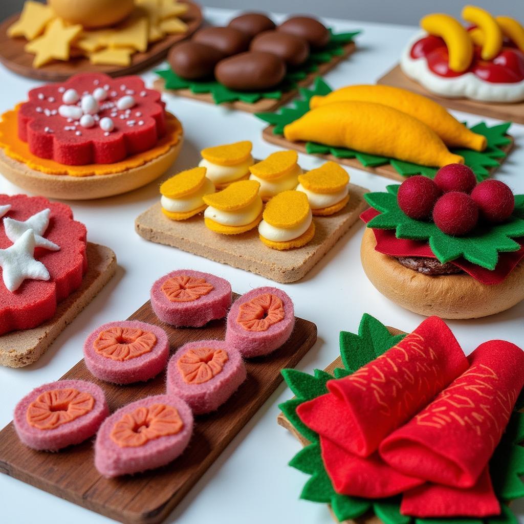 Variety of Felt Food