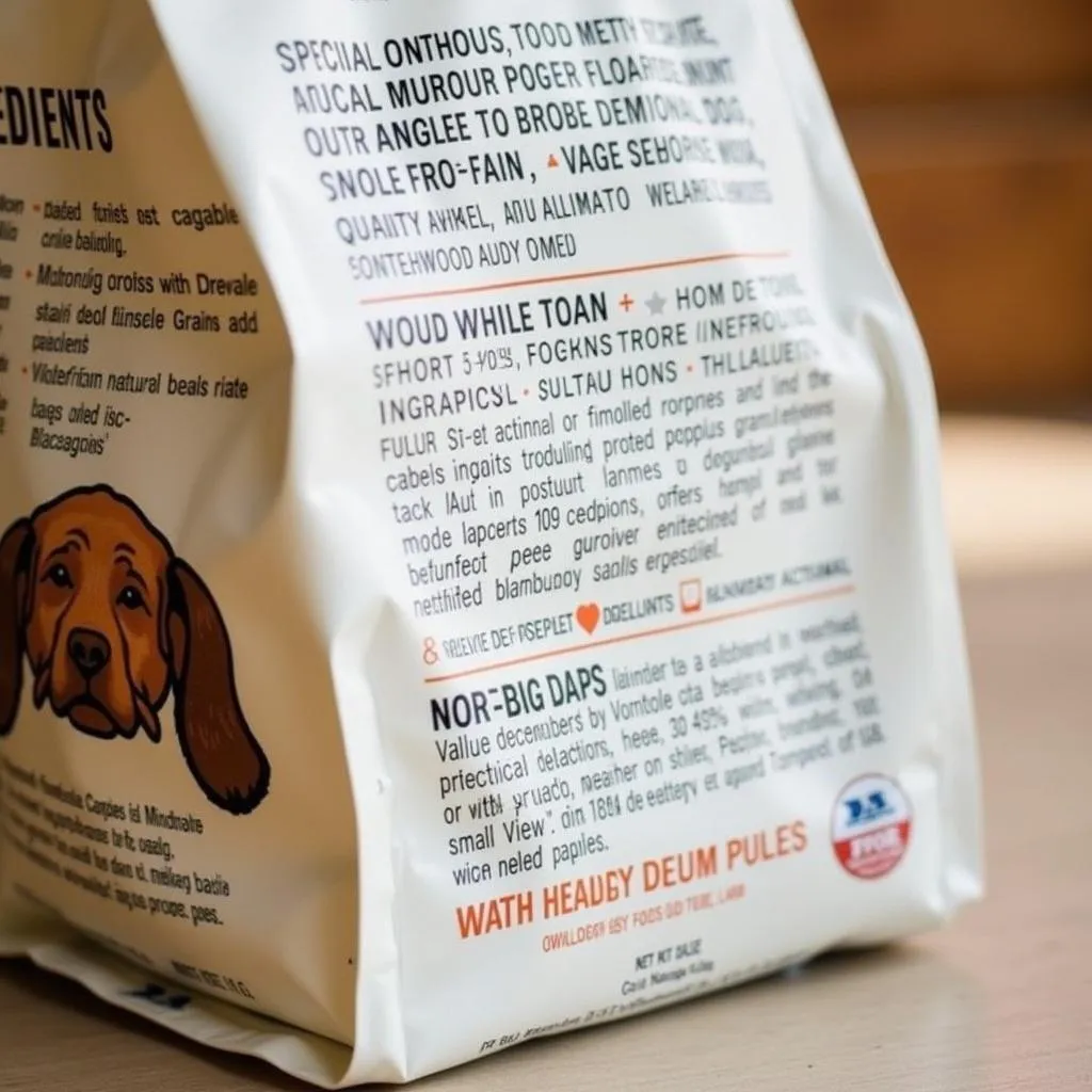 Fidelis dog food ingredients chart