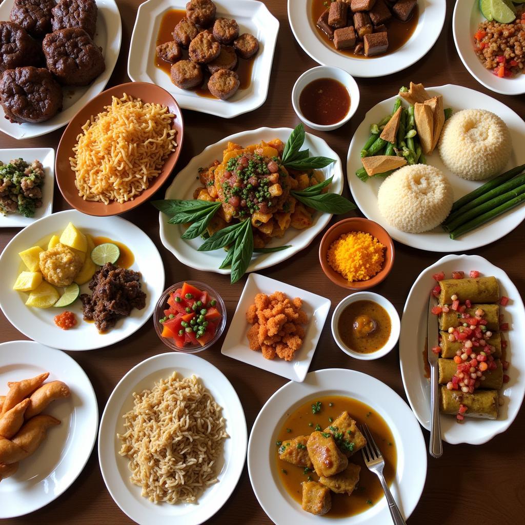 A Vibrant Spread of Filipino Dishes