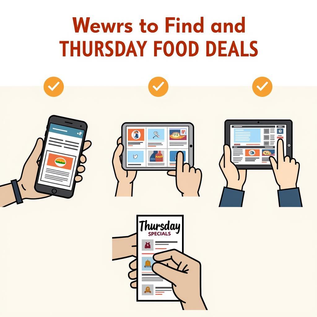 Various methods of finding food deals on Thursday