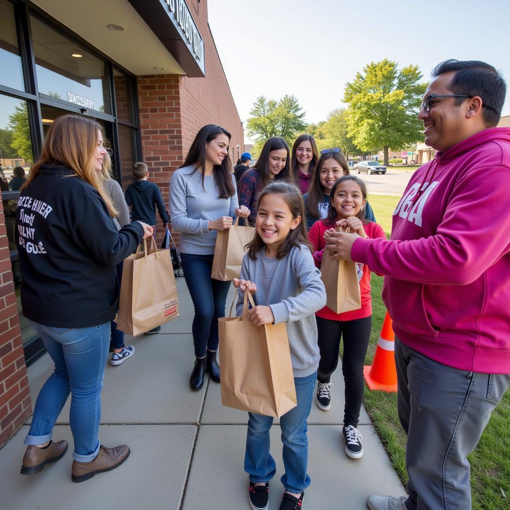 Families Receiving Food at the First Assembly of God Food Bank