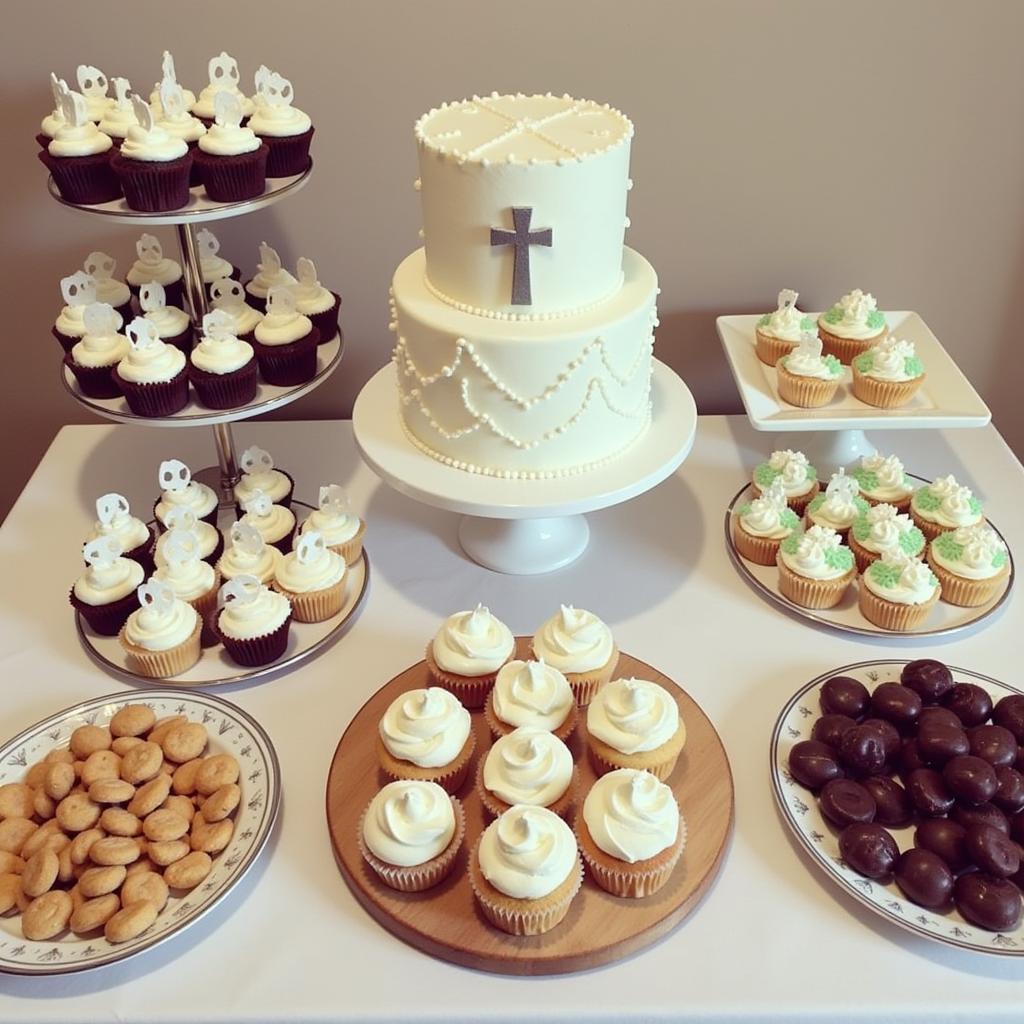 Delightful Dessert Spread for a First Communion Celebration