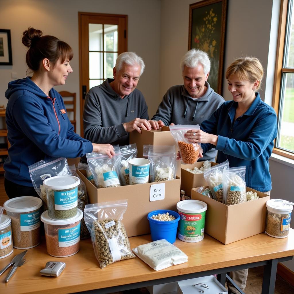 Donations of Fish Food at a Local Bank