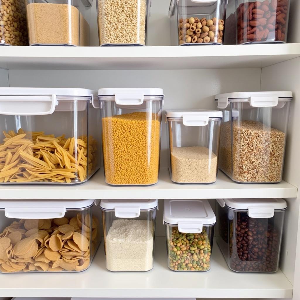 Flat Stack Containers Organizing a Pantry