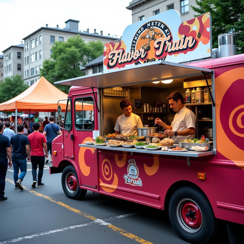 Flavor Train Food Truck at a Local Festival