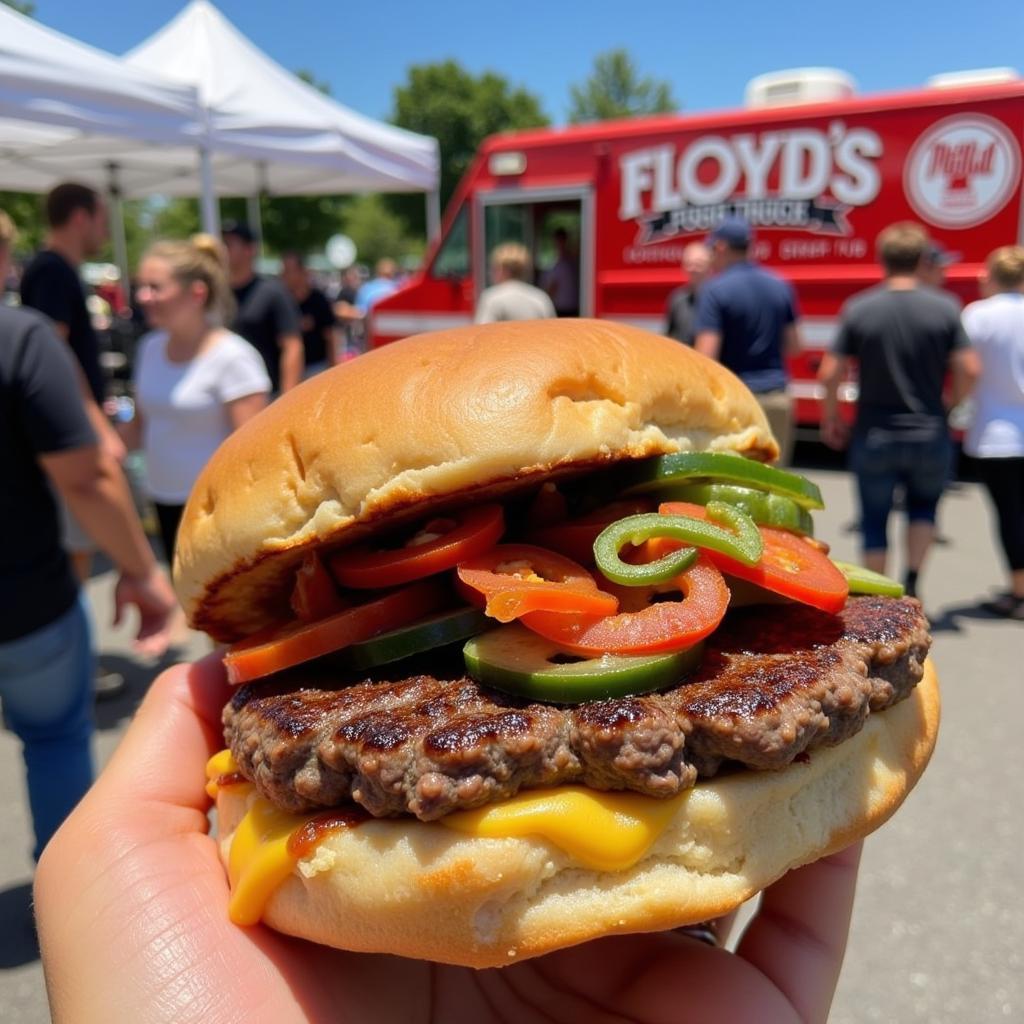 Floyd's Food Truck signature burger