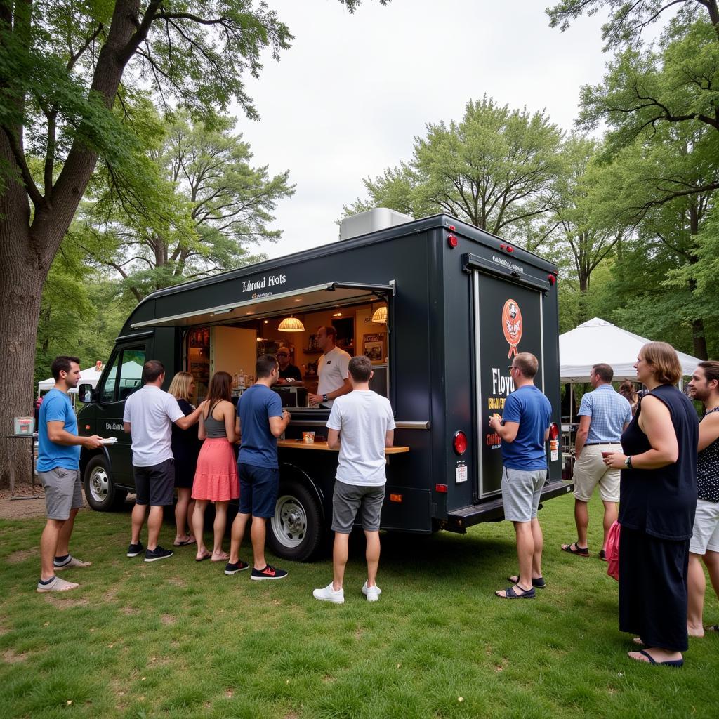 Floyd's Food Truck catering an event