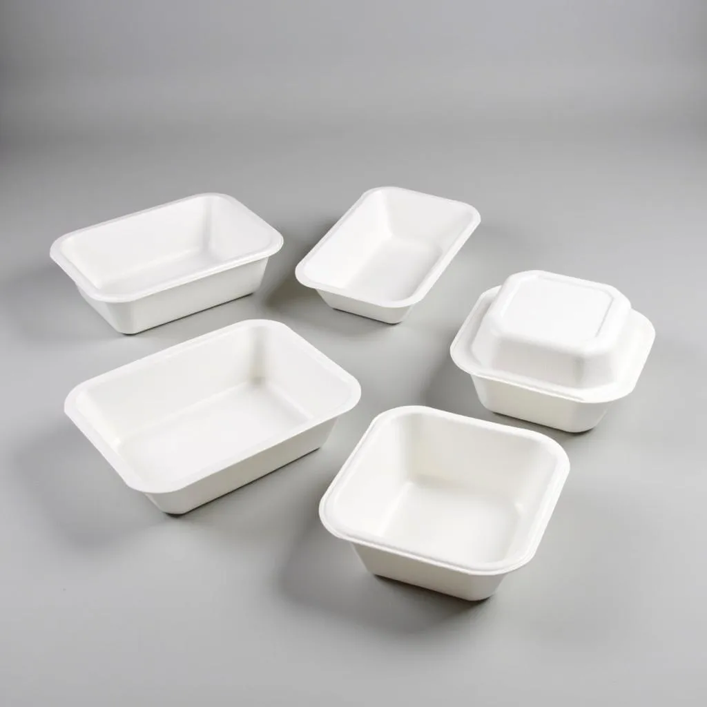 Foam food containers in various sizes