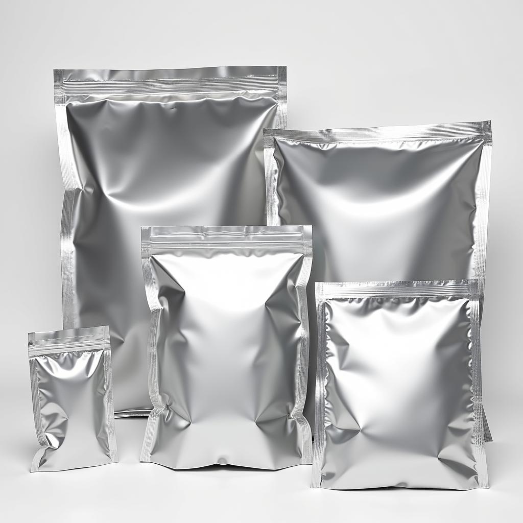 Variety of foil bags for hot food