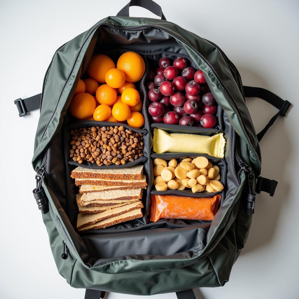 Essential food bag for backpacking