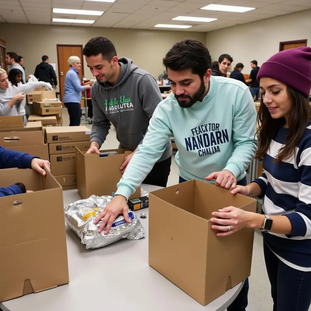 Volunteering at Food Bank