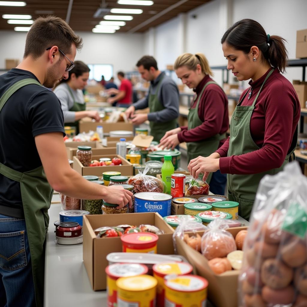 Sorting Donations at a Statesville NC Food Bank