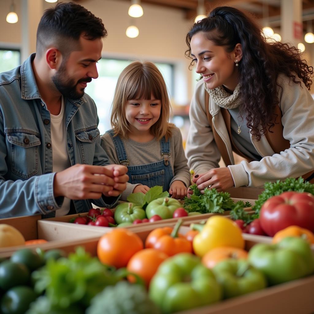 Food Bank Volunteer Helping Clients