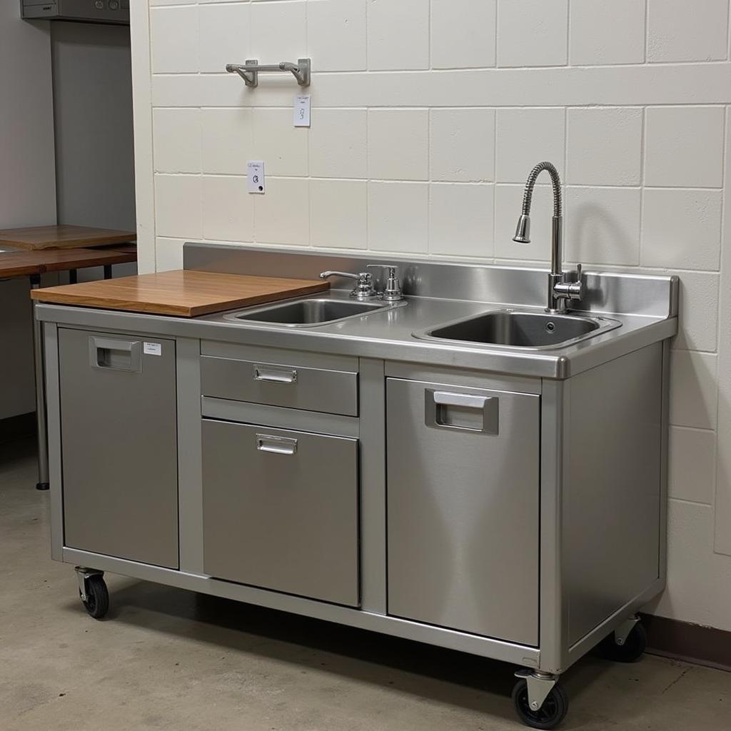 Food Cart Sink Setup