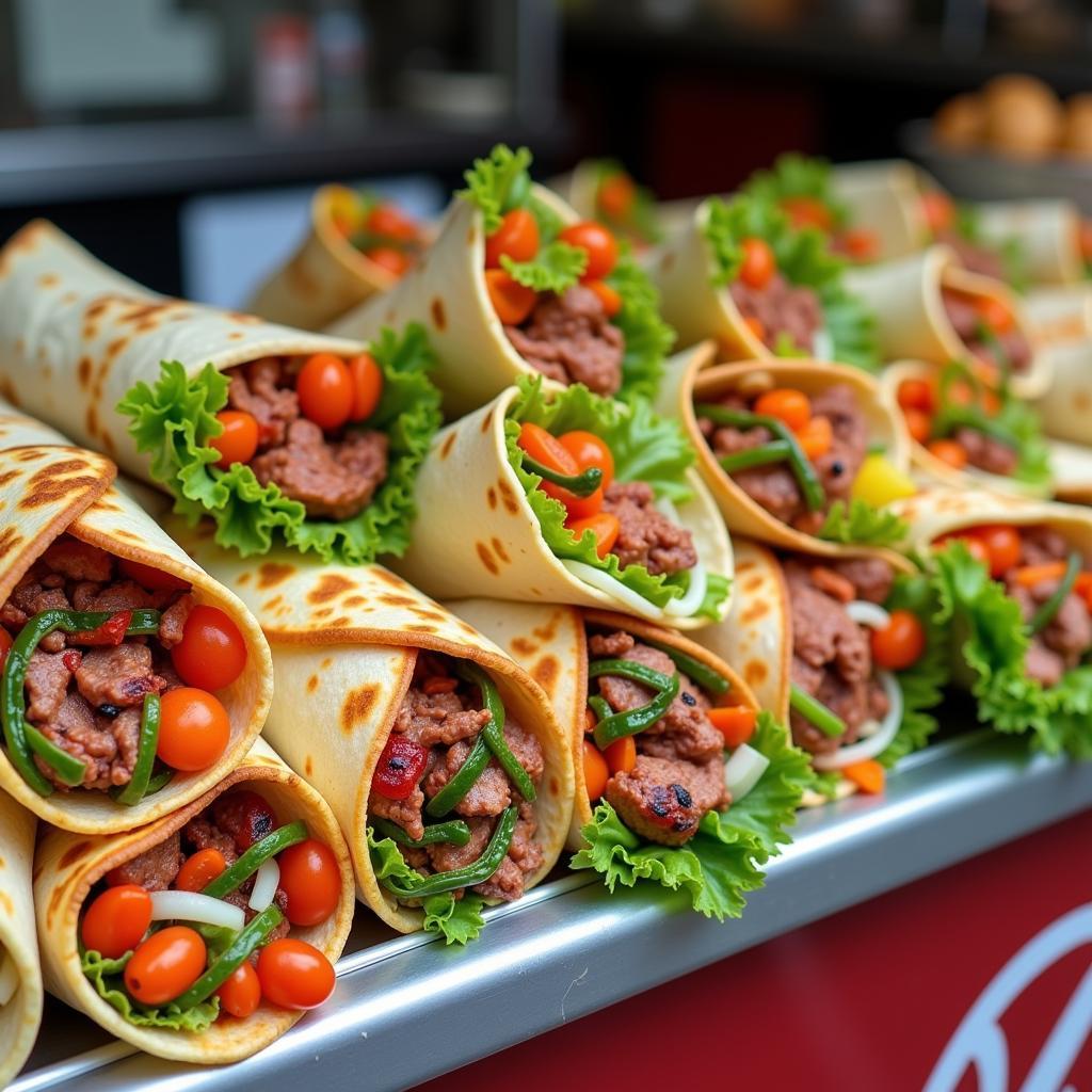 Assortment of Food Cart Wraps