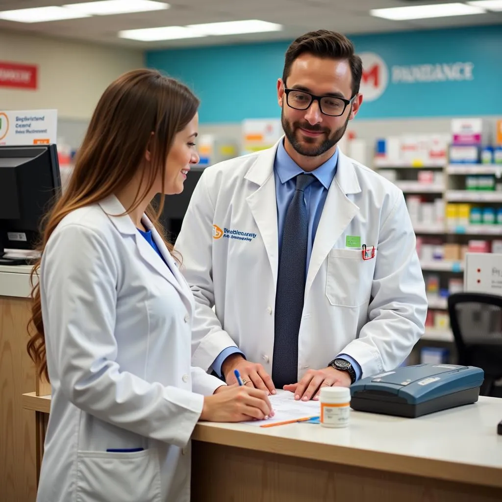 Prescription counter at Food City Pharmacy in Ringgold, GA