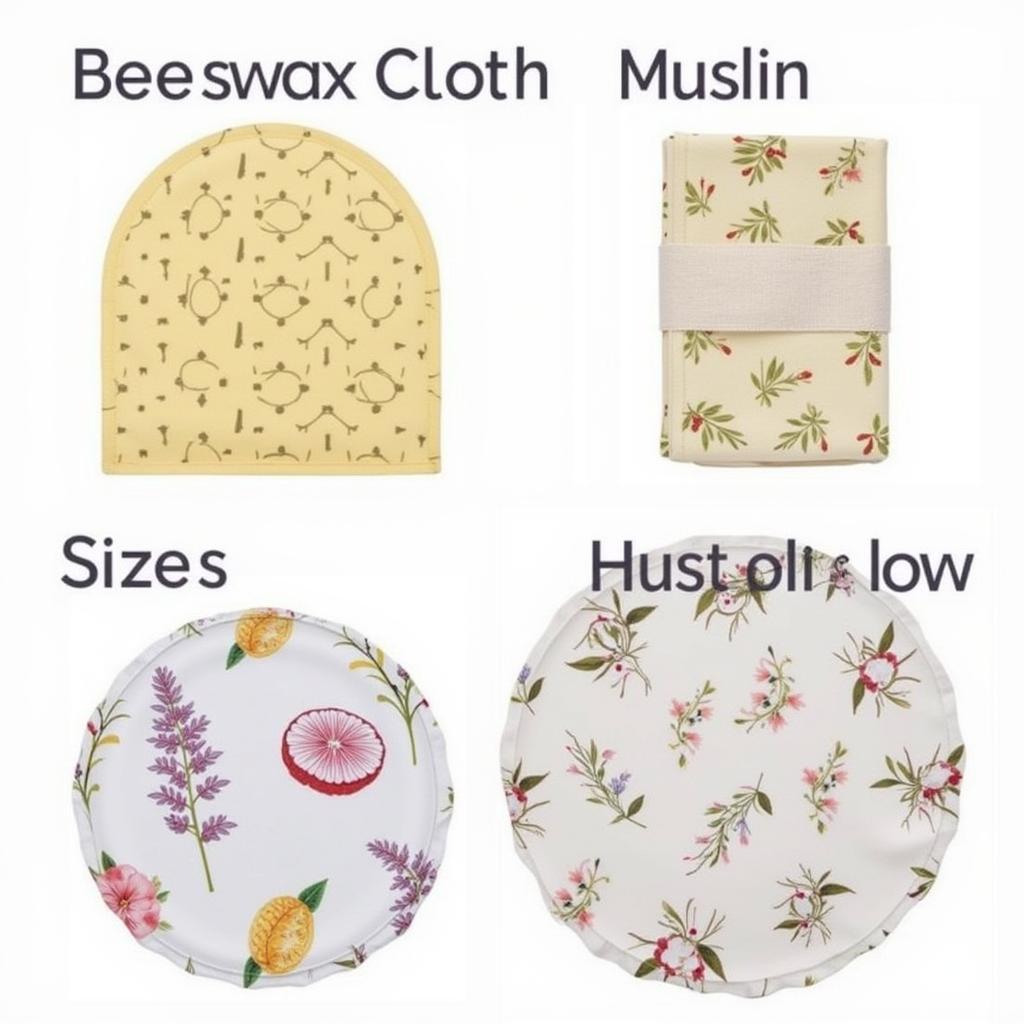 Various types of food cloth