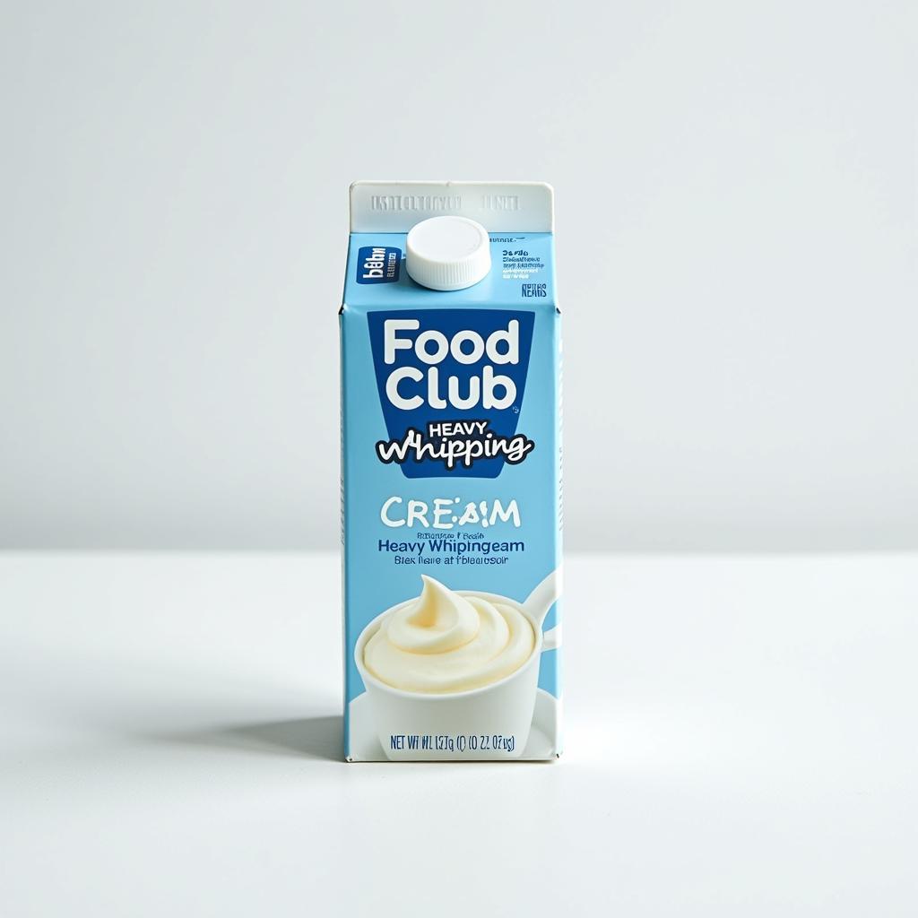 Carton of Food Club Heavy Whipping Cream