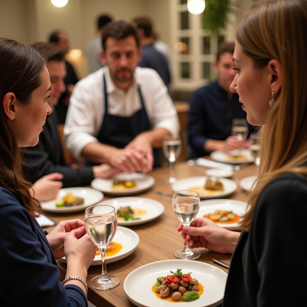 Food enthusiasts engaging in a tasting session at a Food Club Spring Water event