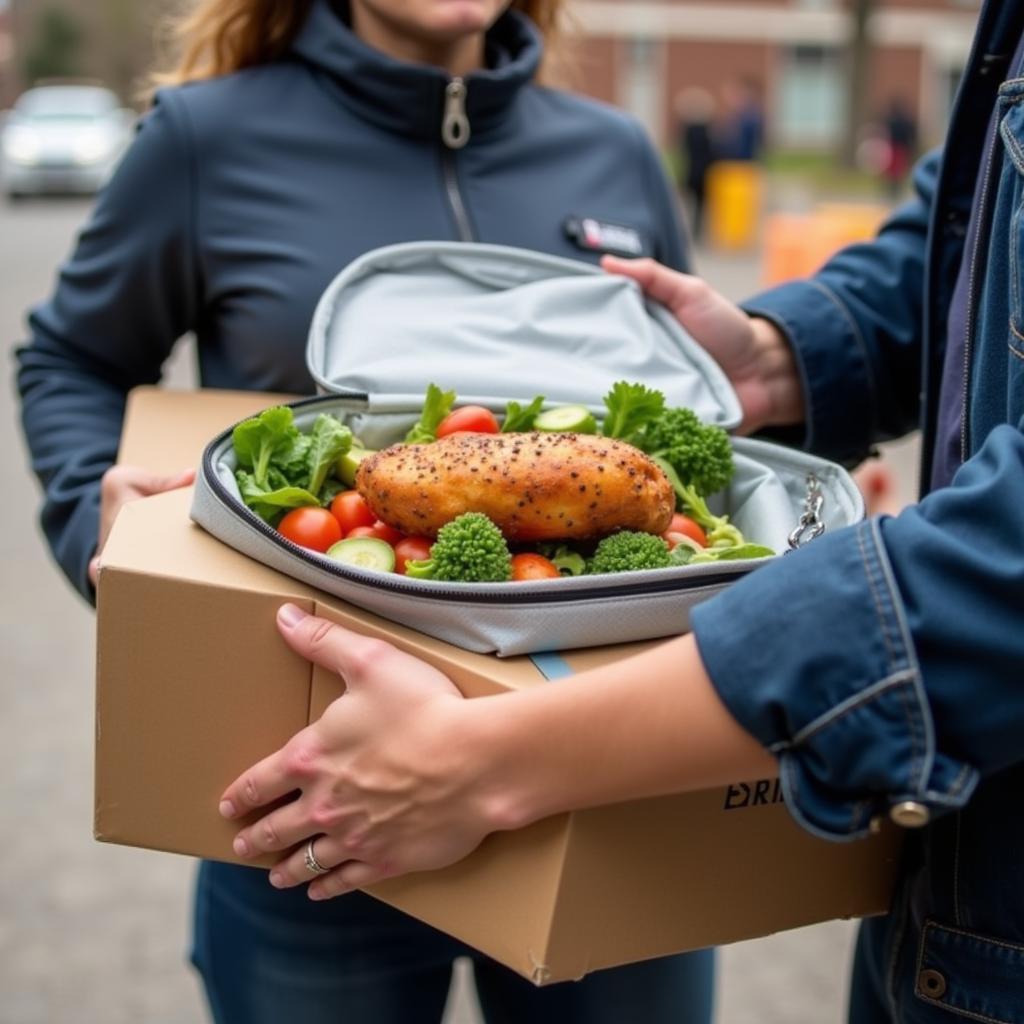 Food Delivery with Insulated Bag