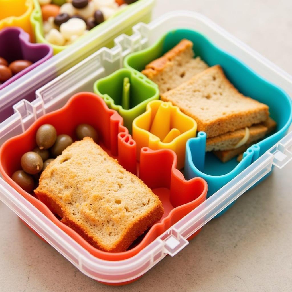 Colorful Food Dividers in Lunchbox