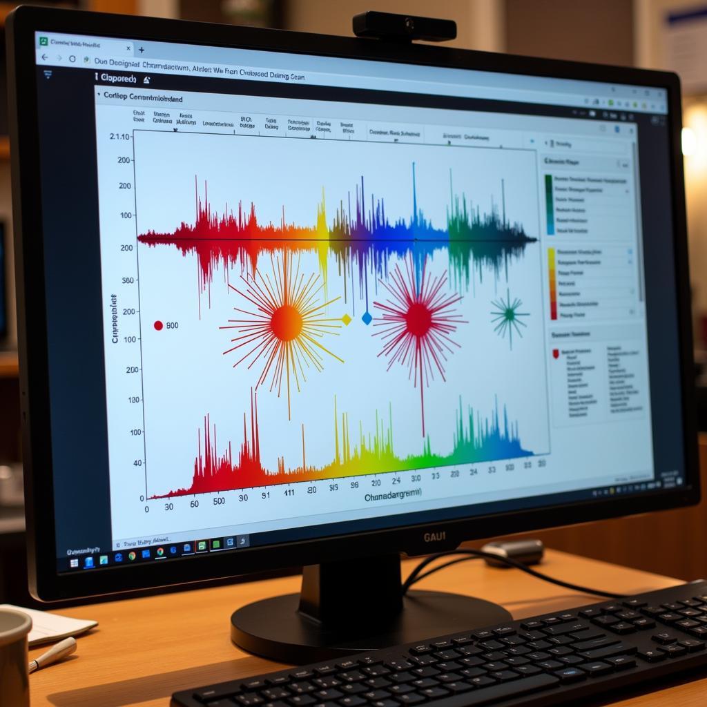 Chromatographic analysis results of food dyes in a lab setting