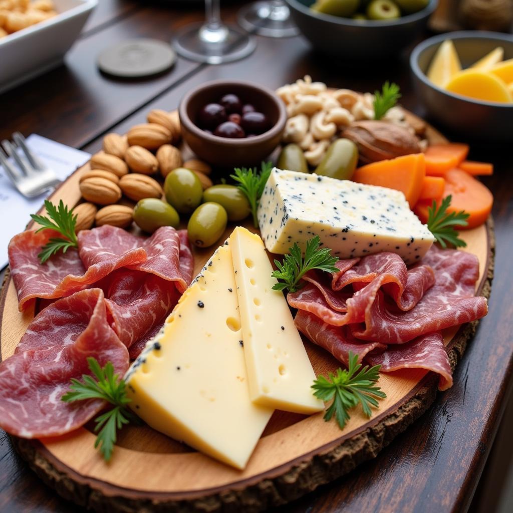 Artisanal Charcuterie Board at a Food Fair