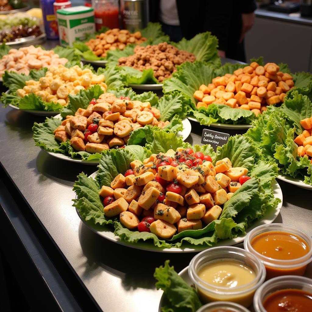 Fresh and Vibrant Salads at a Food Fair