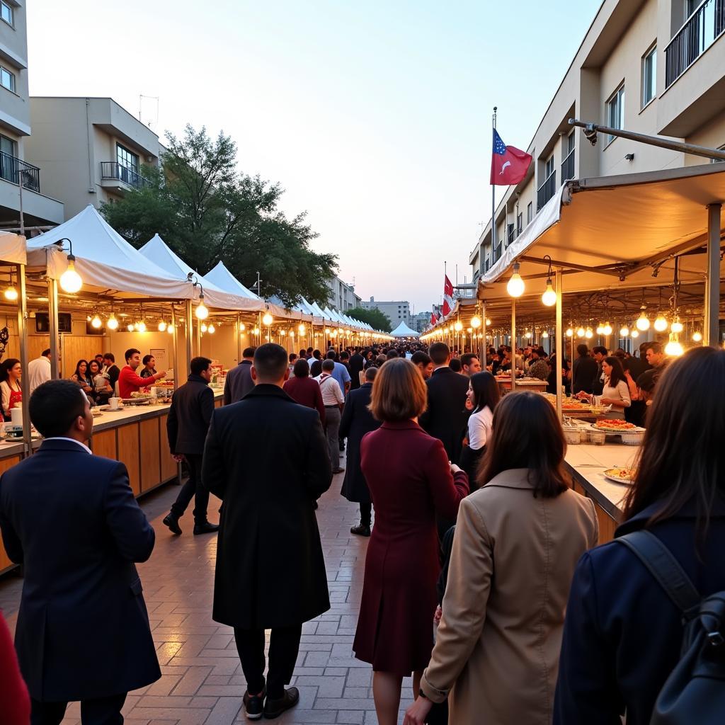 Vibrant Crowd at Food Festival Alexandria